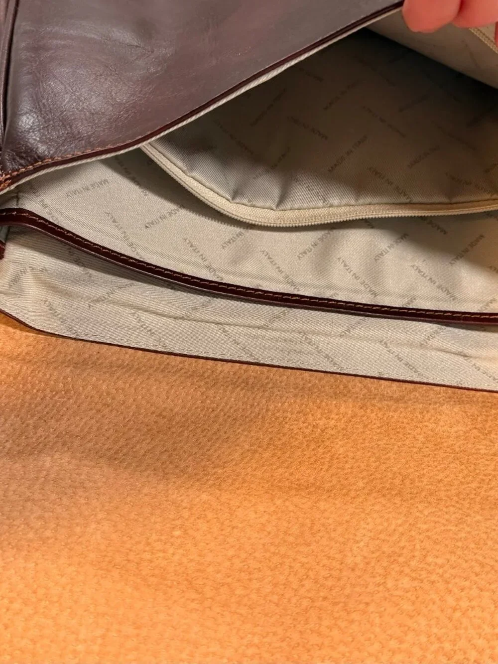 Lucaldo Made in Italy Brown Leather Messenger / Laptop Bag - Never Used 🤎
